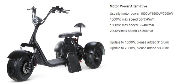 pm80146682 3 wheel electric trike mobility scooter bike fat tire street legal