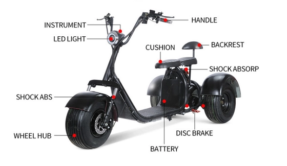 pm80146673 3 wheel electric trike mobility scooter bike fat tire street legal