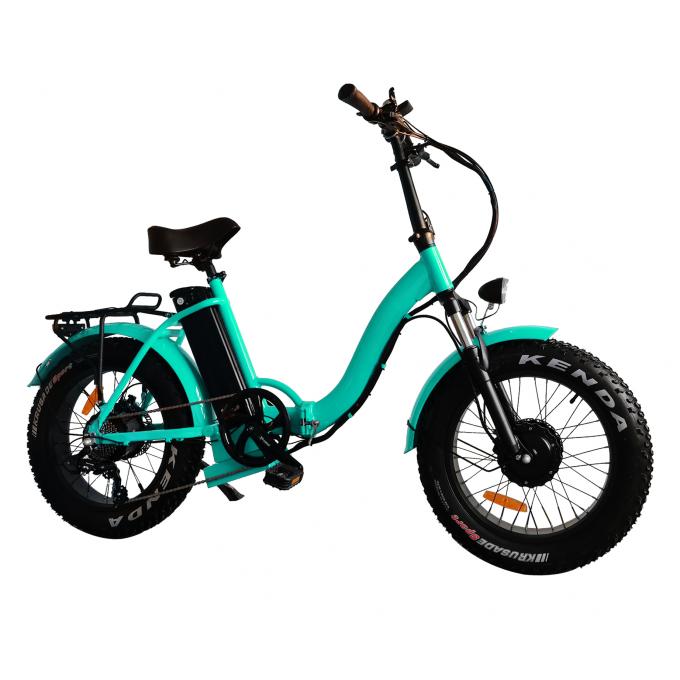 Lipat Ban Lemak Sepeda Gunung Listrik Suspensi Penuh Sepeda Listrik Ban Tebal 20 Inch 2