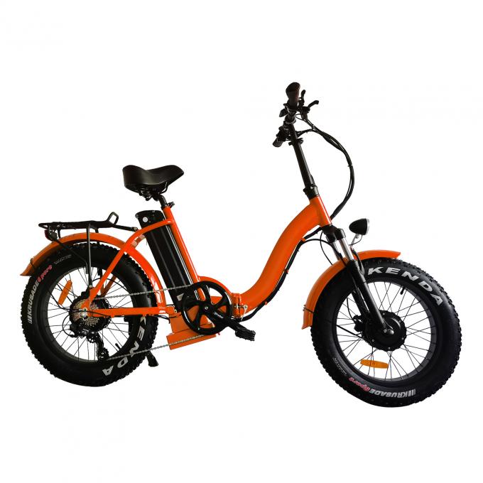 Lipat Ban Lemak Sepeda Gunung Listrik Suspensi Penuh Sepeda Listrik Ban Tebal 20 Inch 3