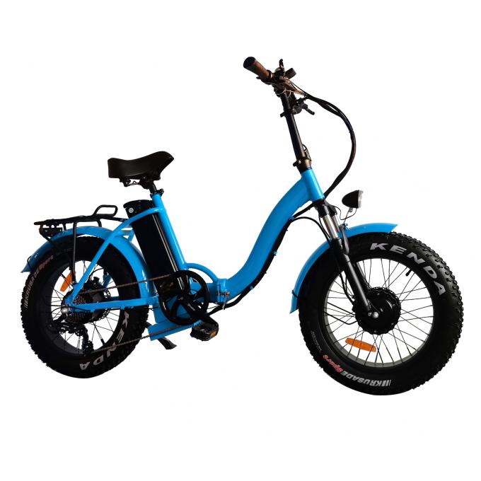 Lipat Ban Lemak Sepeda Gunung Listrik Suspensi Penuh Sepeda Listrik Ban Tebal 20 Inch 4
